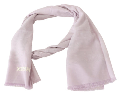 Missoni Lavender Cashmere Scarf with Signature Lines