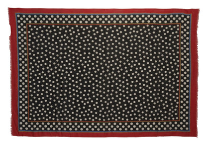 Dolce & Gabbana Elegant Silk-Cashmere Polka Dot Scarf