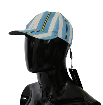 Dolce & Gabbana Multicolor Stripes Baseball Cotton Cap