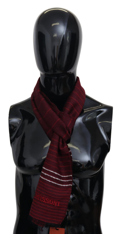 Missoni Chic Wool Silk Blend Striped Scarf