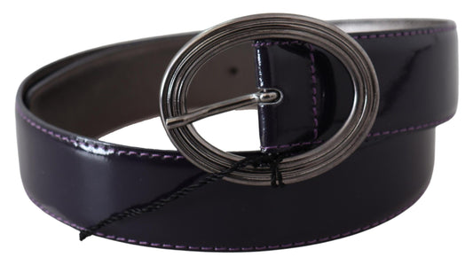 Exte Elegant Purple Leather Waist Belt