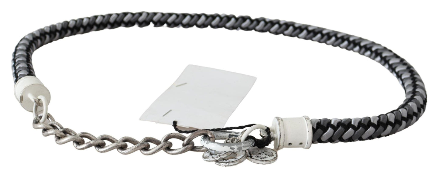 Costume National Multicolor Twisted Rope Chain Buckle Belt