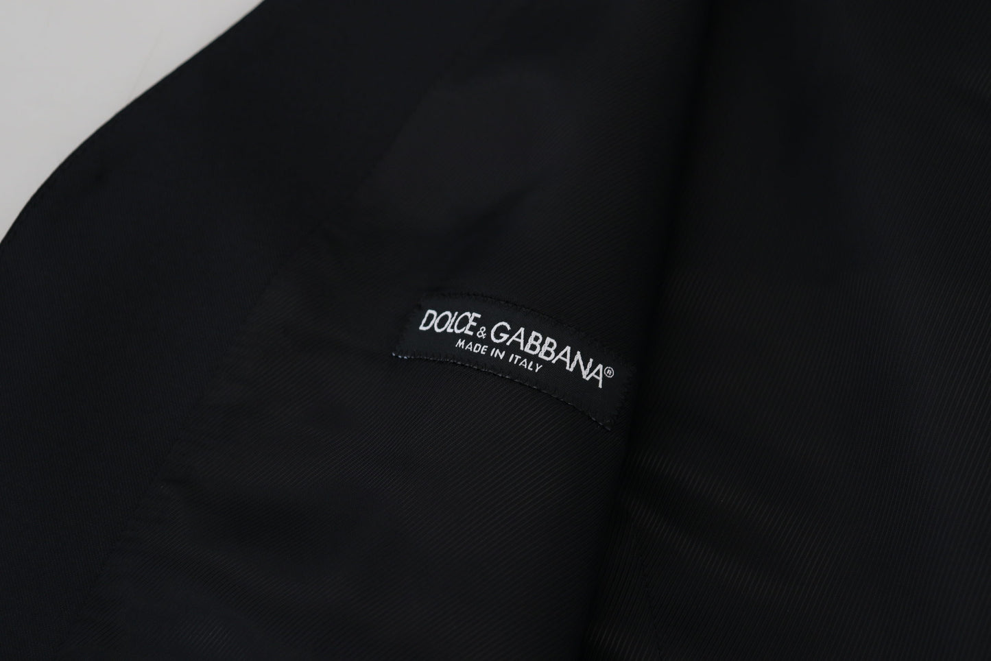 Dolce & Gabbana Black Wool Stretch Waistcoat Formal Vest