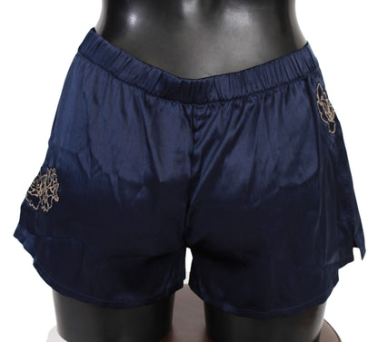 Ermanno Scervino Chic Blue Lingerie Shorts - Pure Cotton Comfort