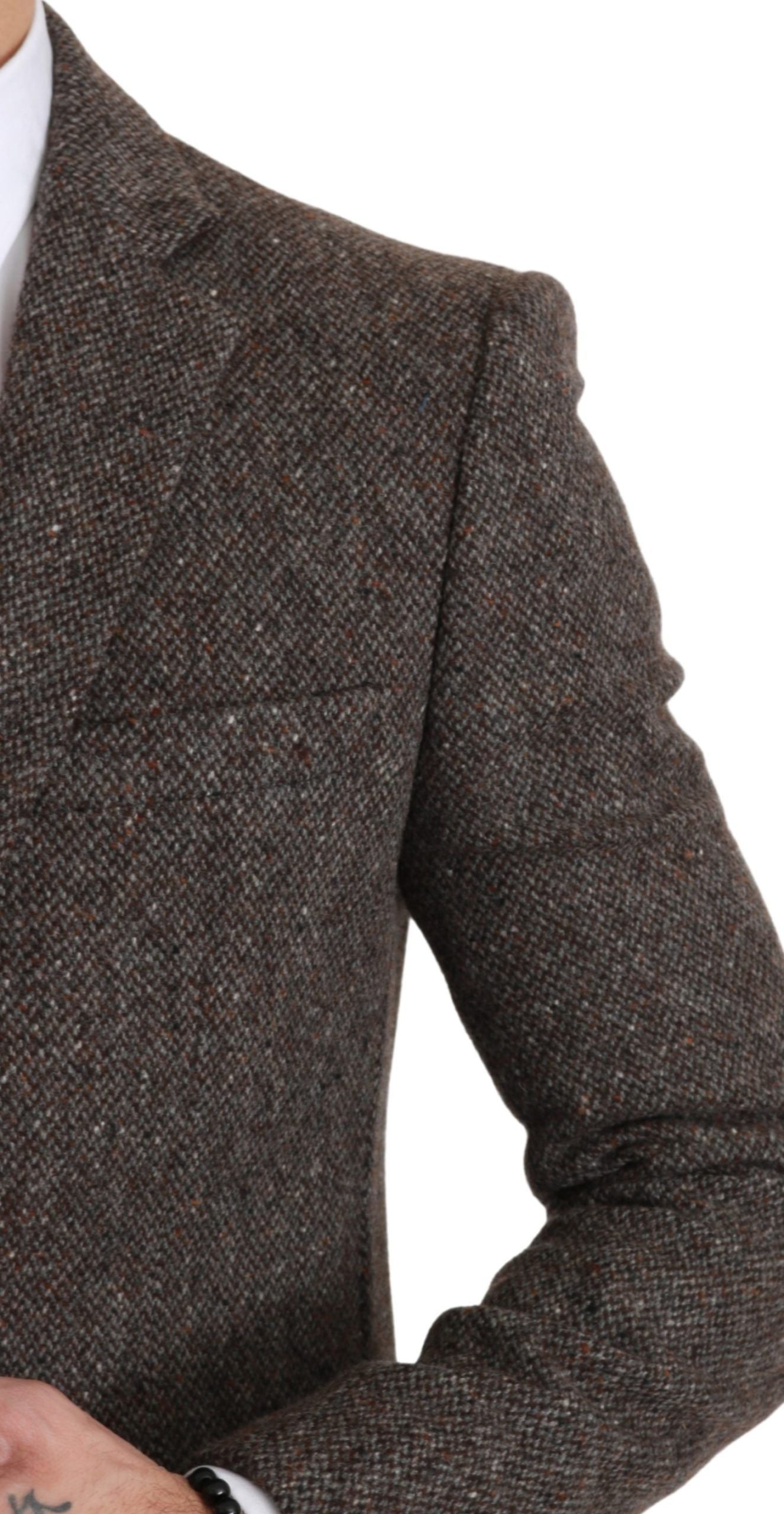 Dolce & Gabbana Brown Jacket Formal Coat Wool Blazer