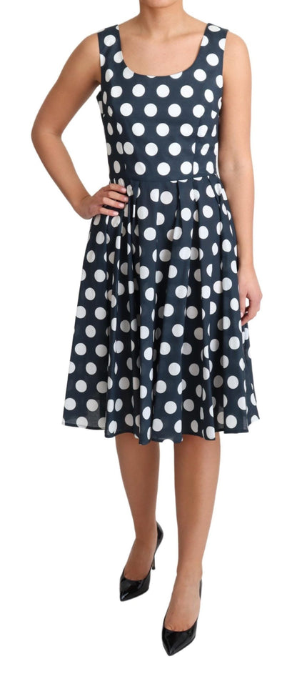 Dolce & Gabbana Polka Dotted A-Line Sleeveless Dress