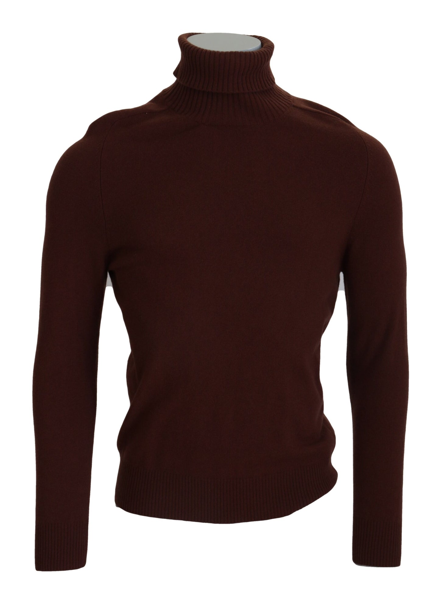 Paolo Pecora Milano Elegant Burgundy Wool Turtleneck Sweater