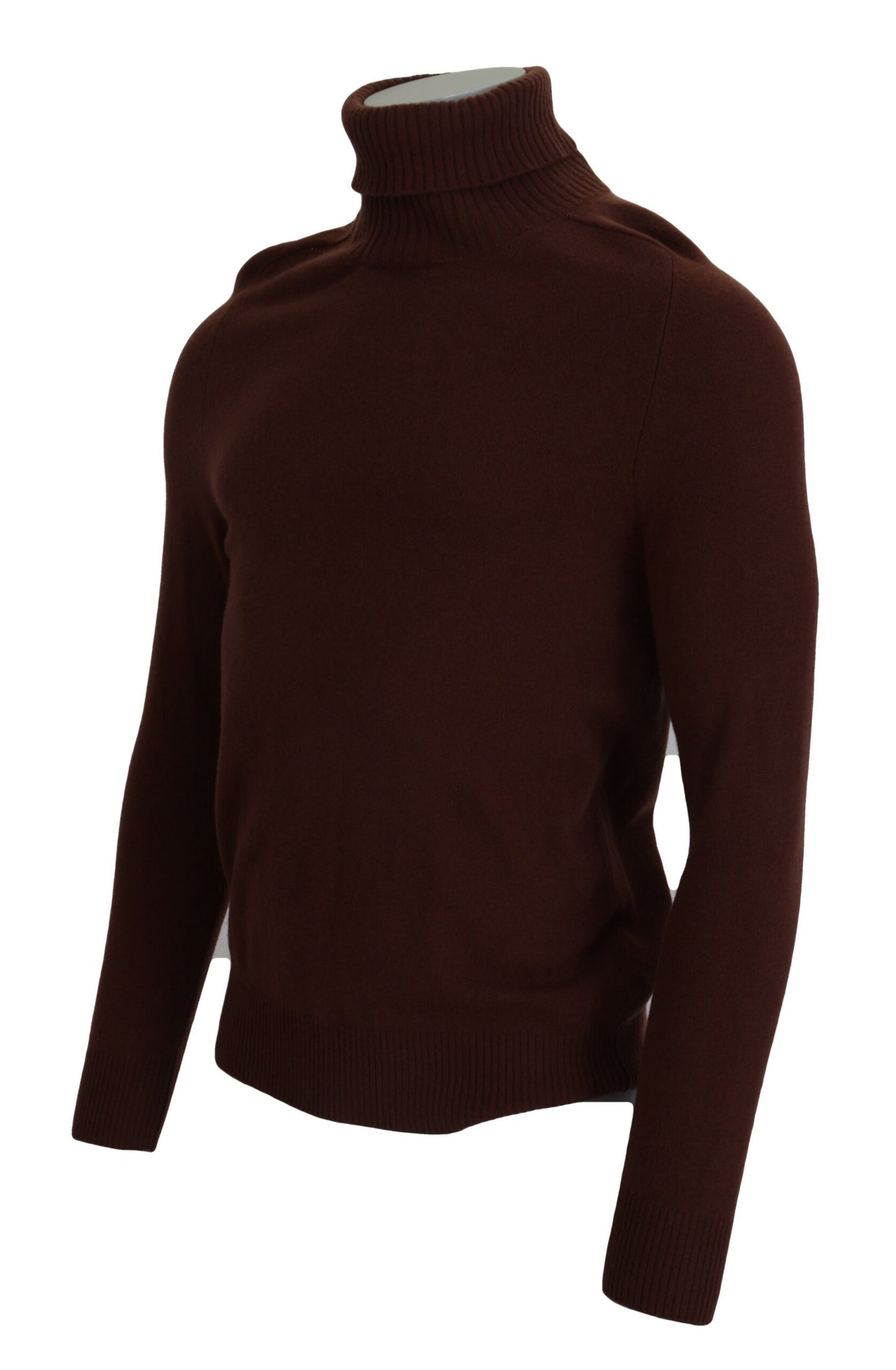 Paolo Pecora Milano Elegant Burgundy Wool Turtleneck Sweater