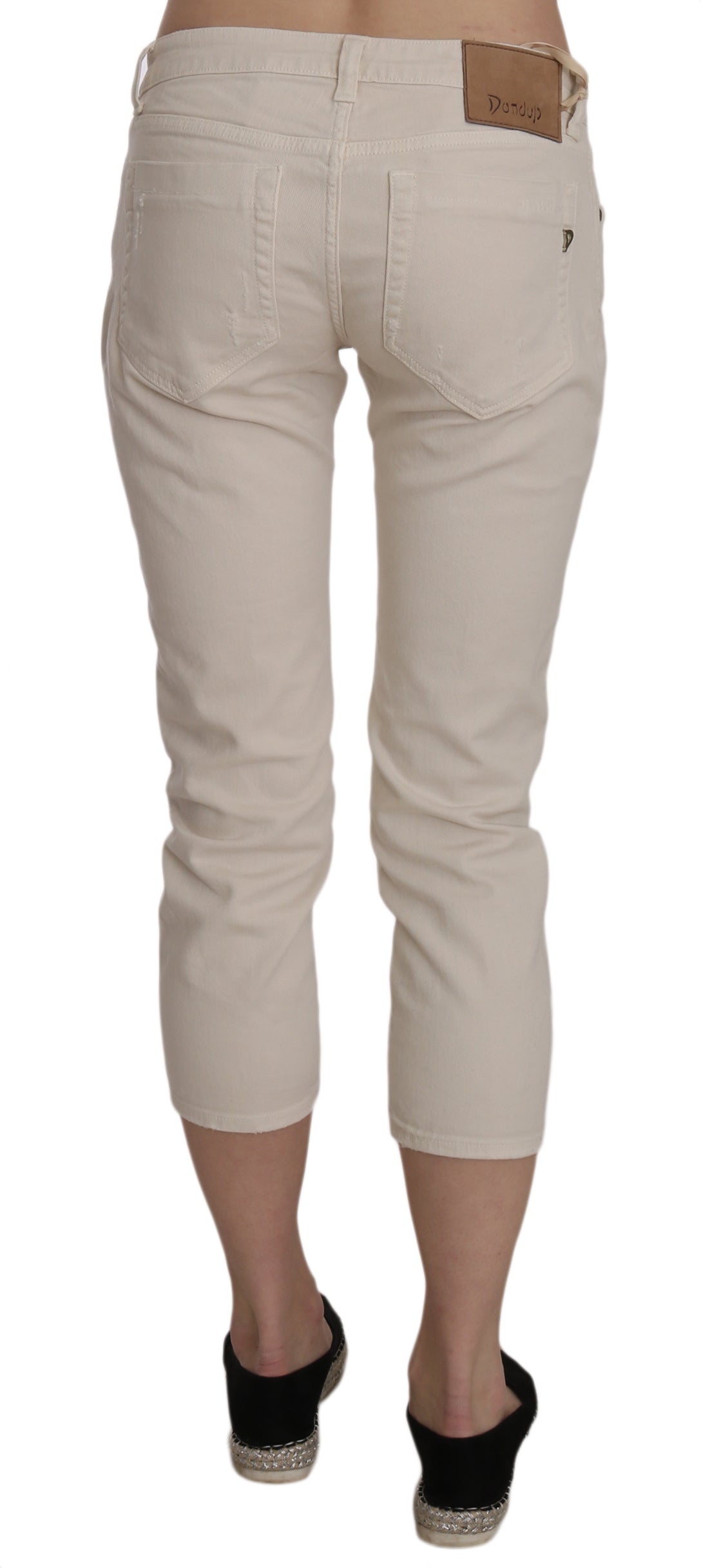 Dondup Beige Low Waist Skinny Cropped Capri Pants