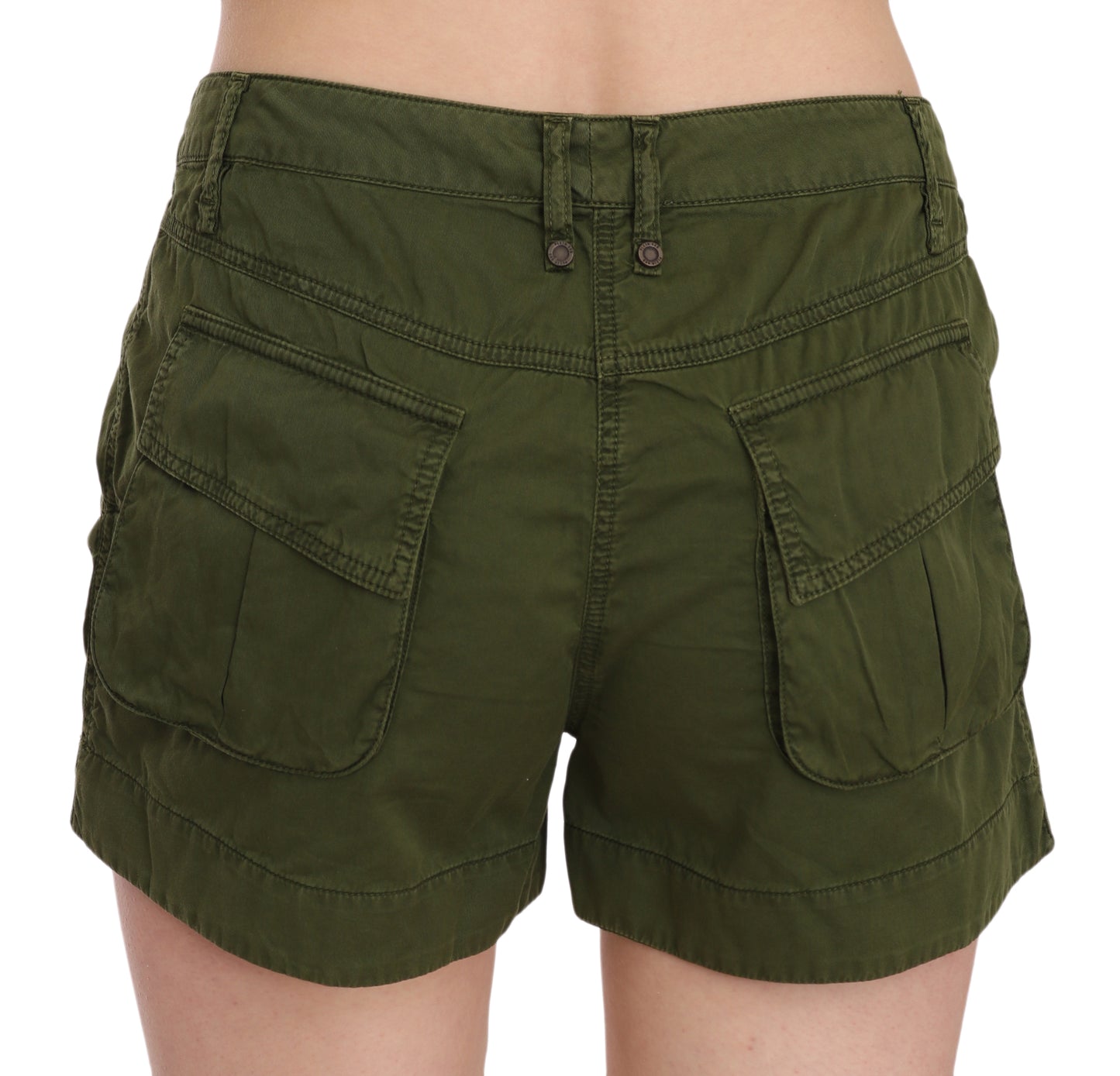 PLEIN SUD Emerald Mid Waist Cotton Shorts