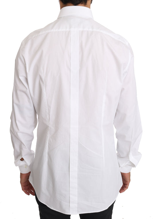 Dolce & Gabbana Elegant Slim Fit Dress Shirt in Pure White