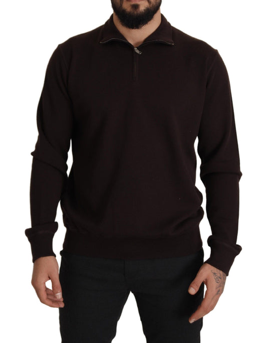 Dolce & Gabbana Elegant Cashmere Zippered Pullover Sweater