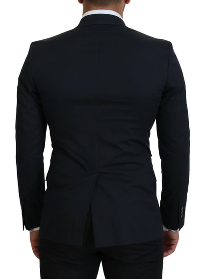 Dolce & Gabbana Blue Cotton Formal Taormina Blazer