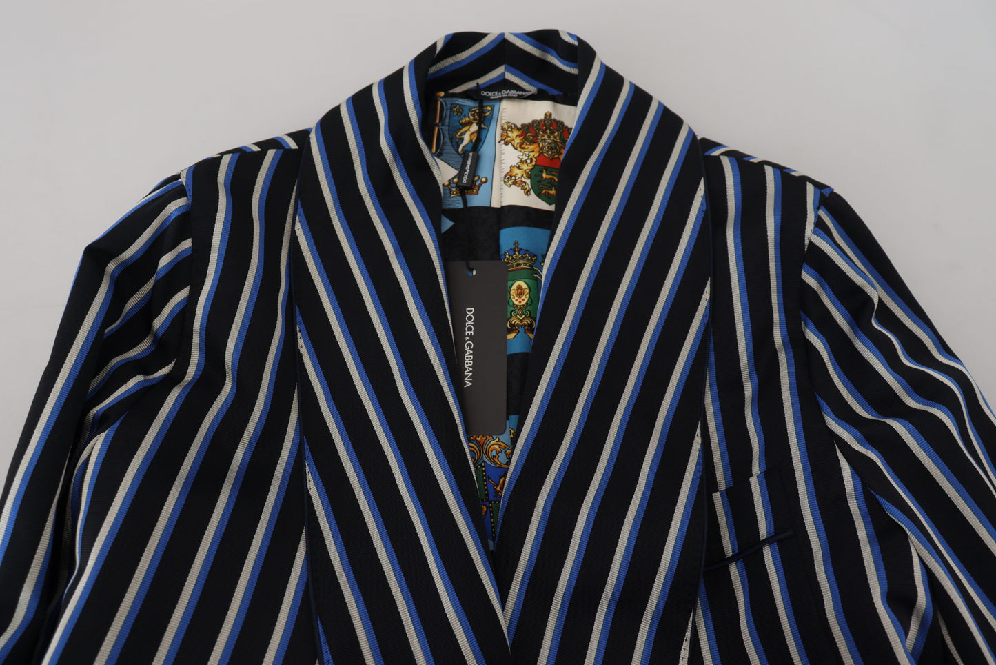 Dolce & Gabbana Elegant Striped Silk Blend Robe