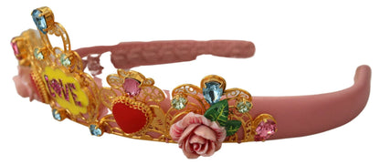 Dolce & Gabbana Multicolor Crystal Embellished Diadem Headband