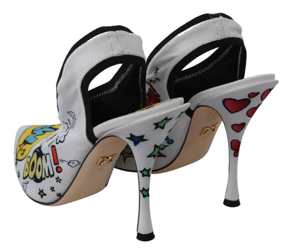 Dolce & Gabbana White WOW Neoprene Stretch Pumps Shoes