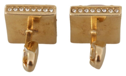 Dolce & Gabbana Elegant Gold-Tone Square Cufflinks