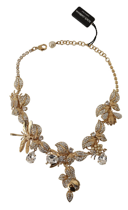 Dolce & Gabbana Elegant Sicily Floral Bug Statement Necklace