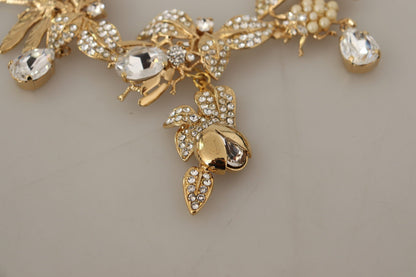 Dolce & Gabbana Elegant Sicily Floral Bug Statement Necklace