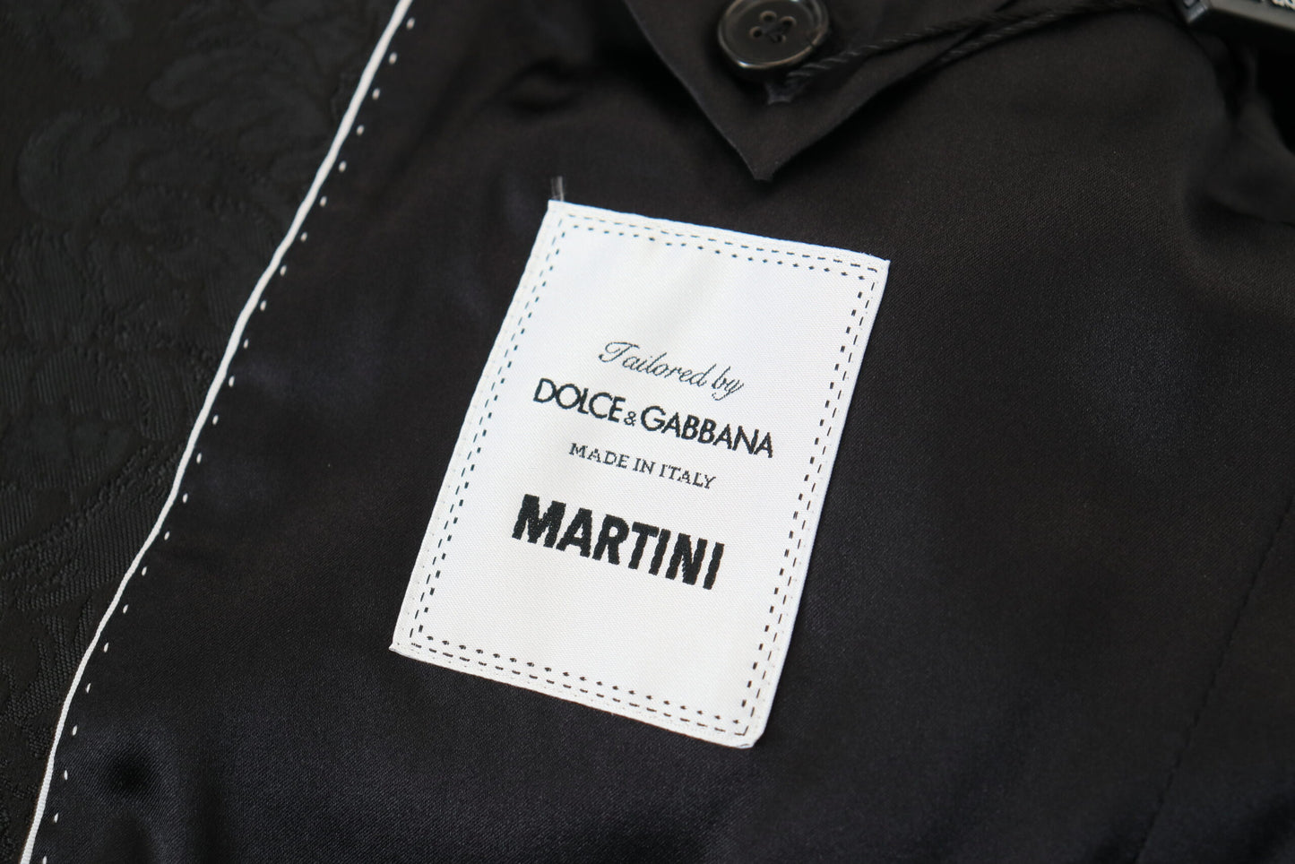 Dolce & Gabbana Elegant Black Martini Suit for the Modern Man