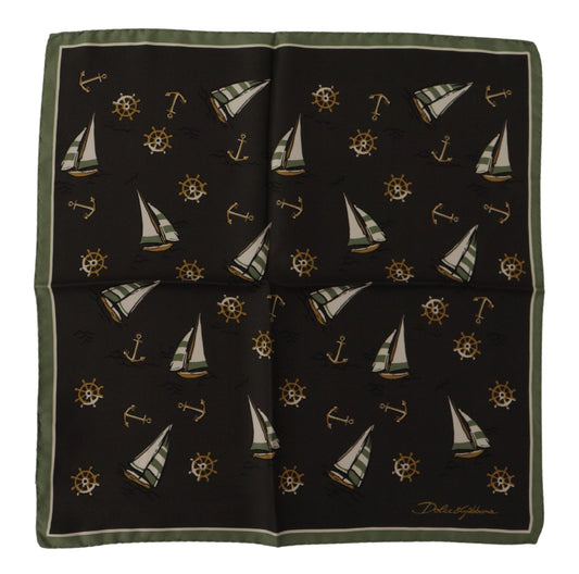 Dolce & Gabbana Multicolor Printed DG Logo Square Handkerchief