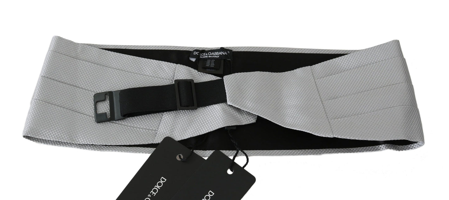 Dolce & Gabbana Elegant Silk Gray Cummerbund