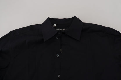 Dolce & Gabbana Elegant Slim Fit Formal Black Dress Shirt