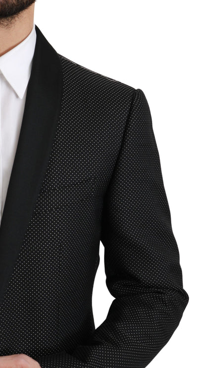 Dolce & Gabbana Chic Black Polka Dot Martini Blazer