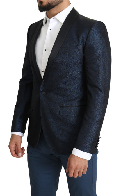 Dolce & Gabbana Elegant Martini Blue Slim Fit Blazer