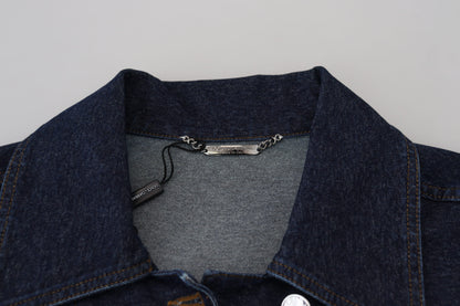 Dolce & Gabbana Elegant Blue Denim Button-Down Jacket