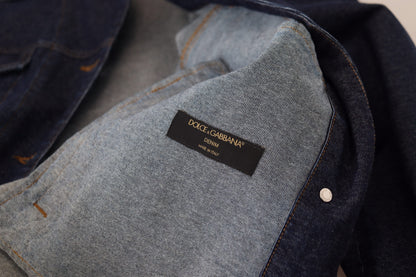 Dolce & Gabbana Elegant Blue Denim Button-Down Jacket