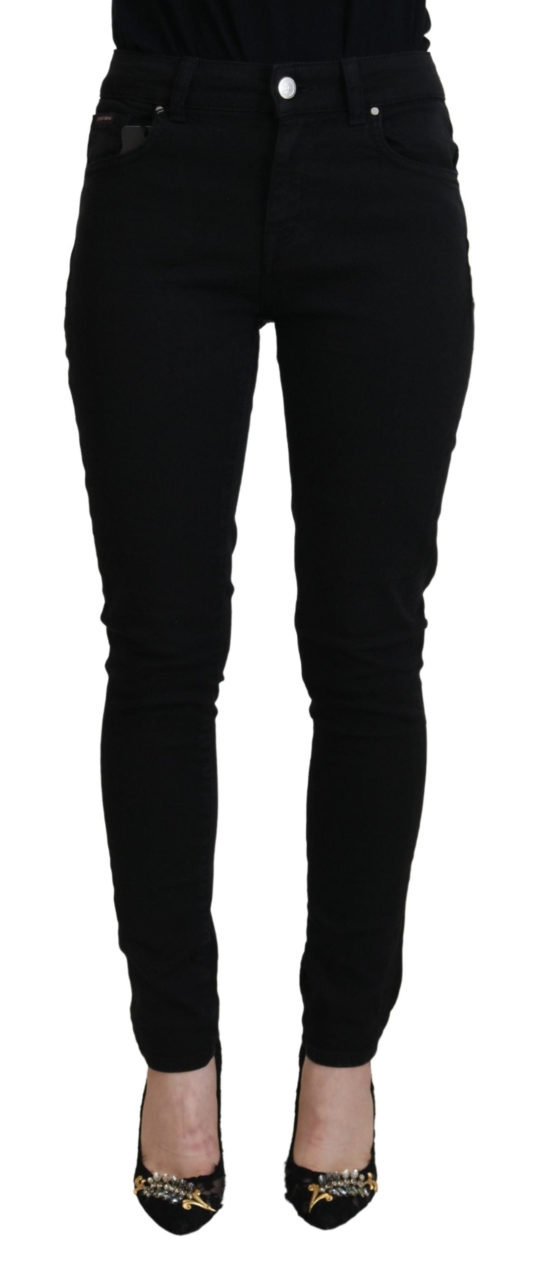 Dolce & Gabbana Elegant Black Denim Pants