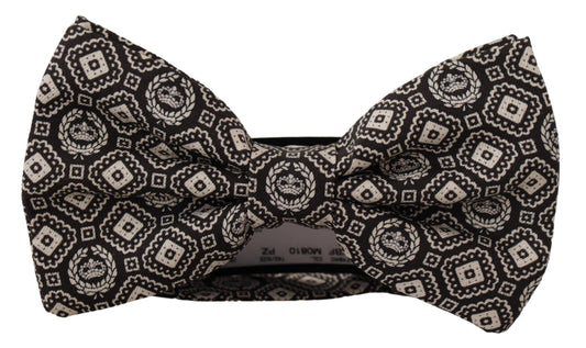 Dolce & Gabbana Elegant Black Silk Bow Tie