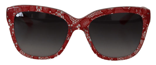 Dolce & Gabbana Elegant Red Lace-Insert Sunglasses