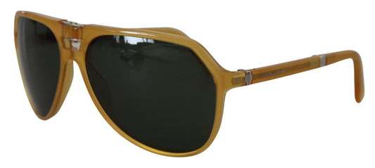 Dolce & Gabbana Chic Yellow Aviator Acetate Sunglasses