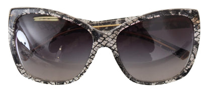 Dolce & Gabbana Chic White Lace Trimmed Sunglasses