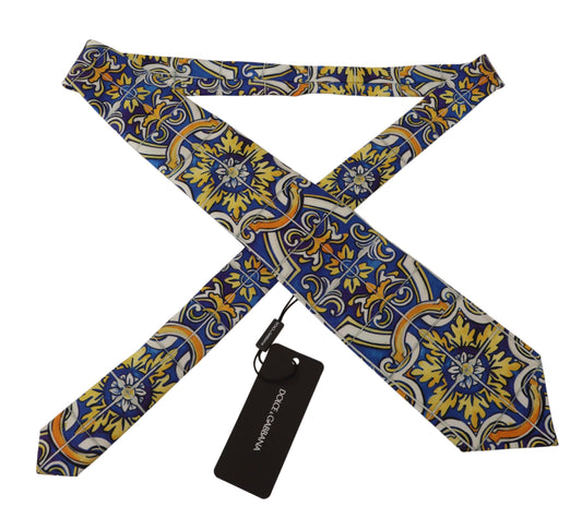 Dolce & Gabbana Multicolor Majolica Silk Tie