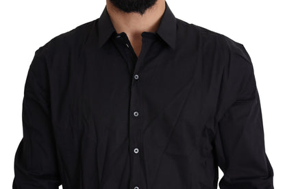 Dolce & Gabbana Elegant Slim Fit Black Dress Shirt