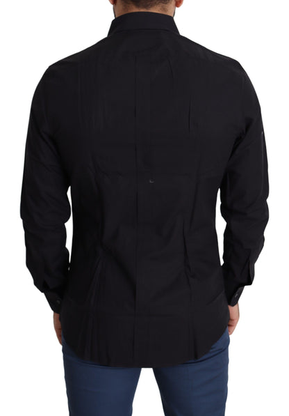 Dolce & Gabbana Sleek Black Cotton Dress Shirt