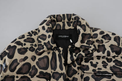 Dolce & Gabbana Multicolor Leopard Print Parka Jacket