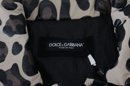 Dolce & Gabbana Multicolor Leopard Print Parka Jacket