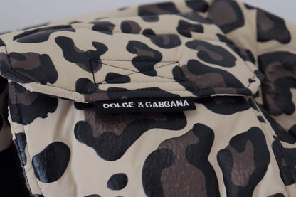 Dolce & Gabbana Multicolor Leopard Print Parka Jacket