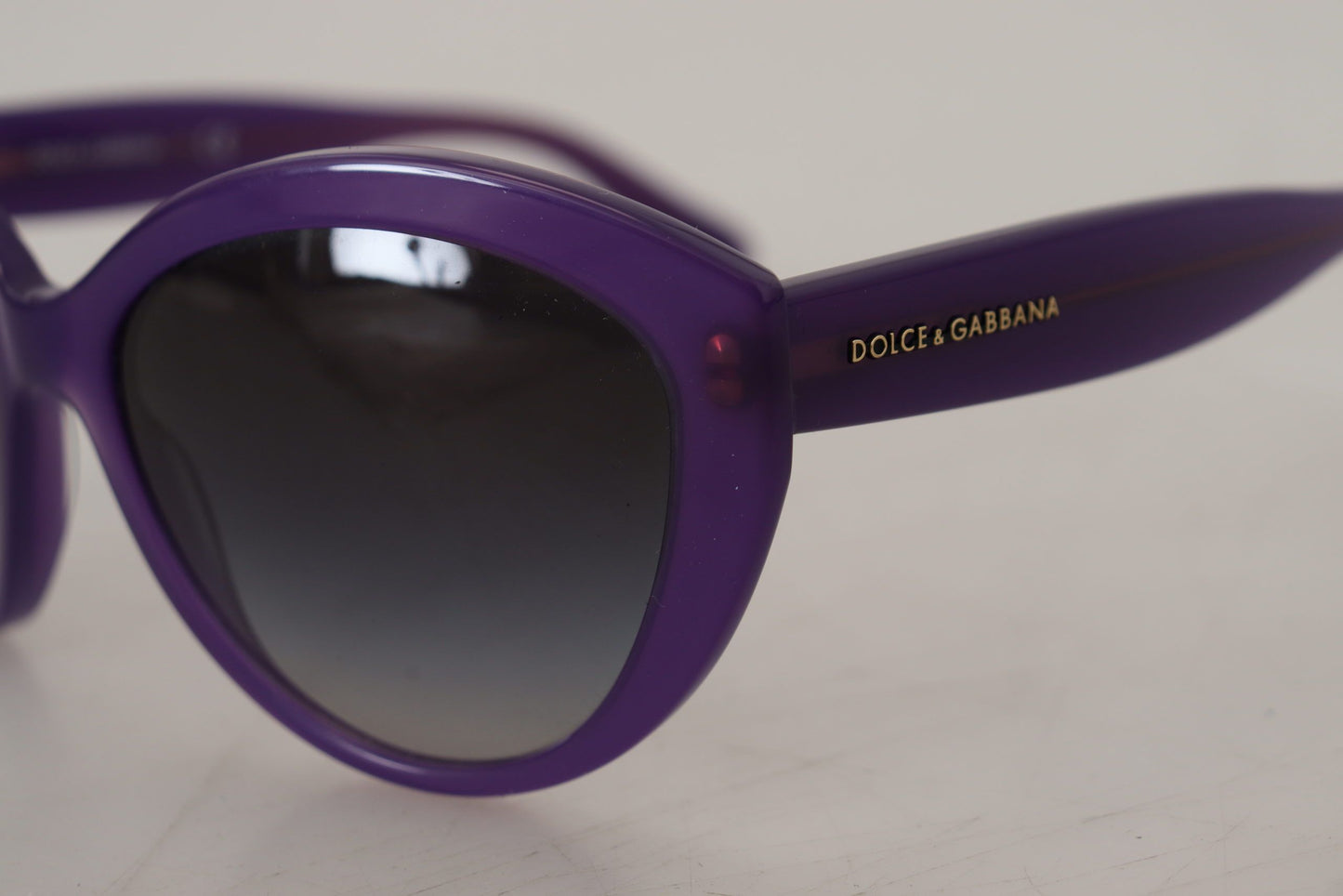 Dolce & Gabbana Chic Purple Cat-Eye Designer Sunglasses