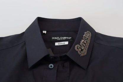 Dolce & Gabbana Elegant Azure Slim Fit Designer Shirt