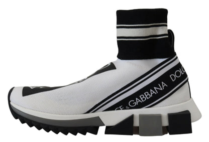 Dolce & Gabbana Chic Black and White Sorrento Slip-On Sneakers