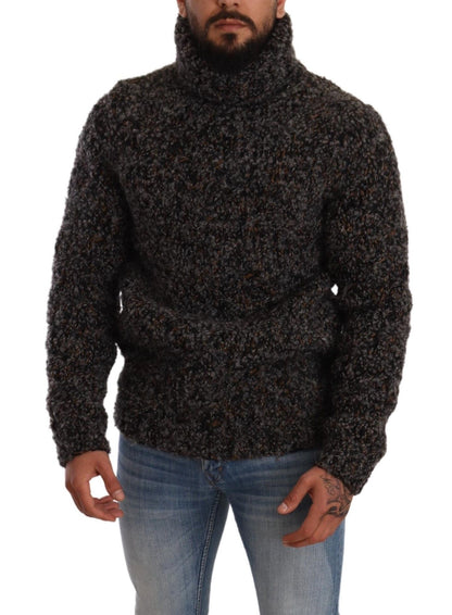 Dolce & Gabbana Gray Wool Blend Turtleneck Pullover Sweater