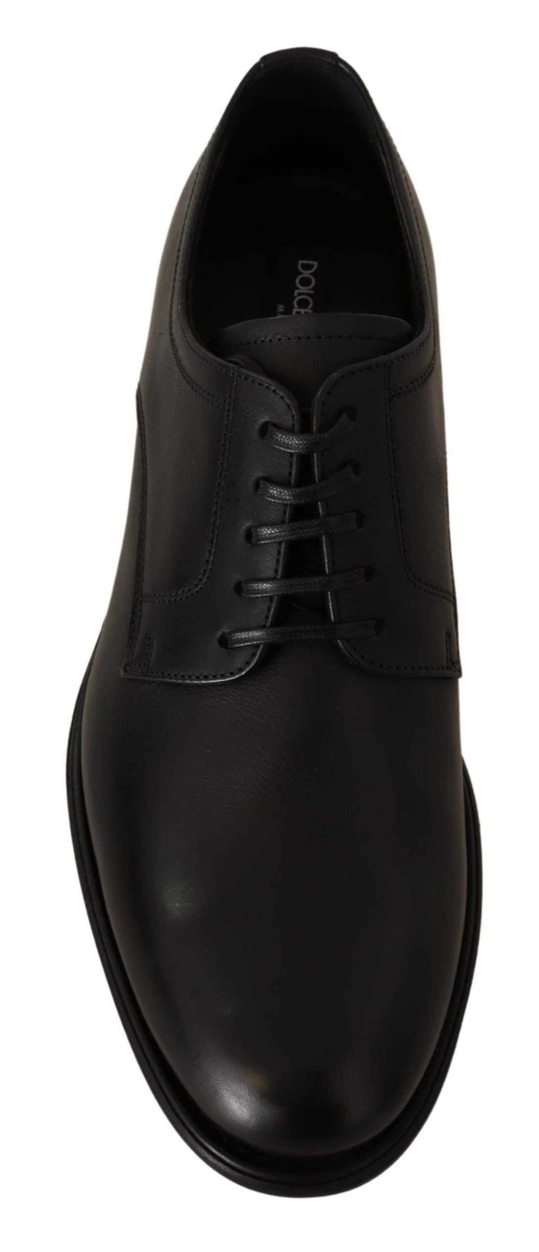 Dolce & Gabbana Black Leather Lace Up Mens Formal Derby Shoes