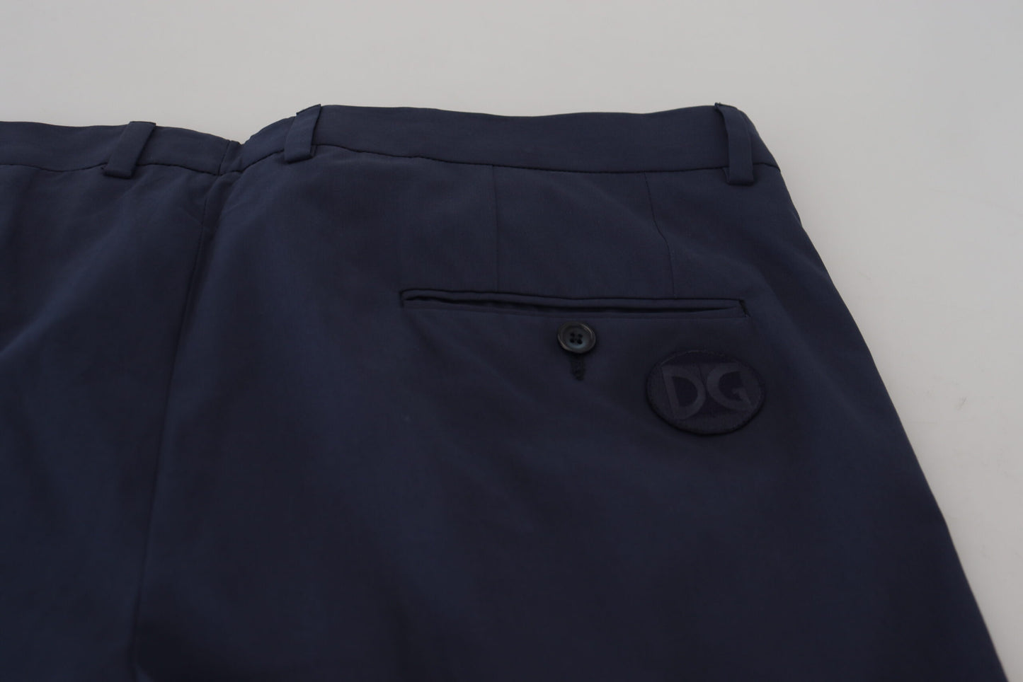 Dolce & Gabbana Dark Blue Cotton Chino Formal Pants