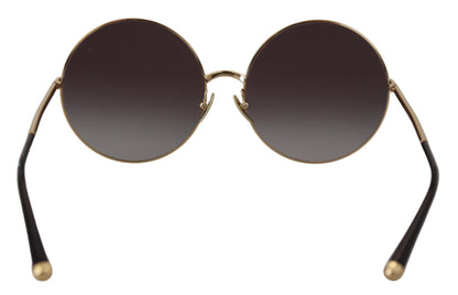 Dolce & Gabbana Elegant Black Gold Gradient Sunglasses