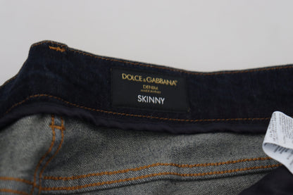 Dolce & Gabbana Dark Blue Cotton Stretch Skinny Denim Jeans